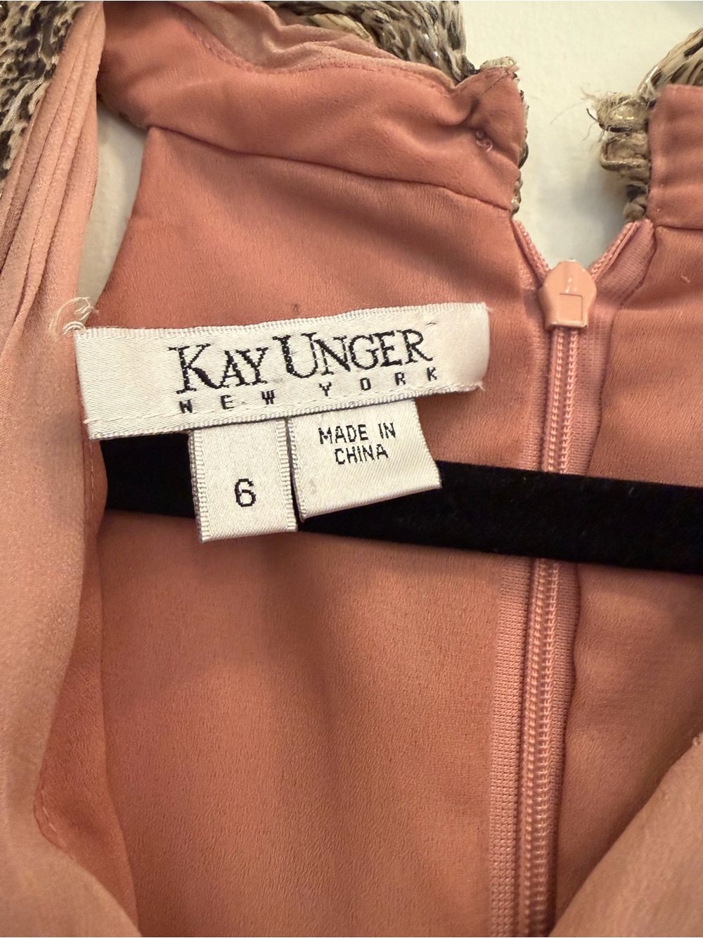 Kay Unger Blush/Gold‎ Beaded Silk Metallic Chiffon Goddess Gown Altered to Sz 4 - Picture 4 of 12